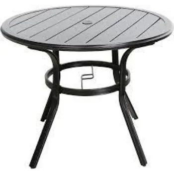 Polished Metal Dining Table